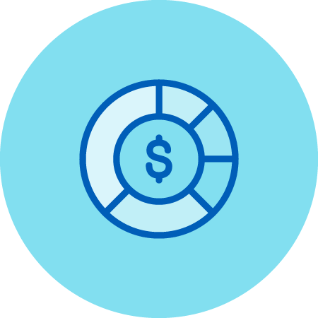 Piechart with Dollar Sign Icon