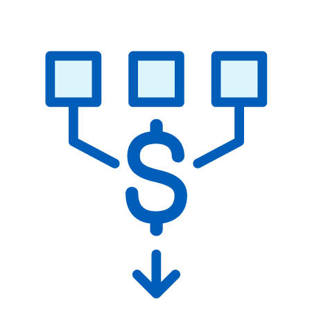 Three Payments Merge Into One Icon