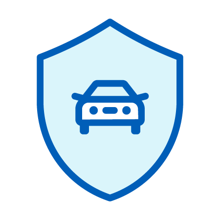 Car Emblem on Defense Shield Icon