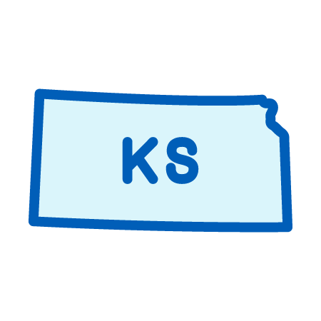 Shape of the State of Kansas Icon