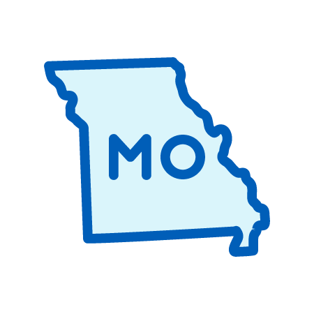 Shape of the State of Missouri Icon
