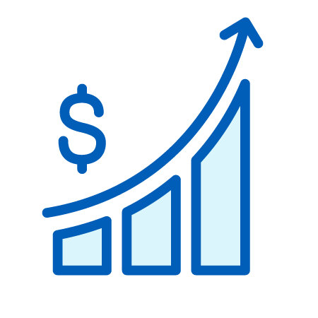 Bar Chart that Increases Icon