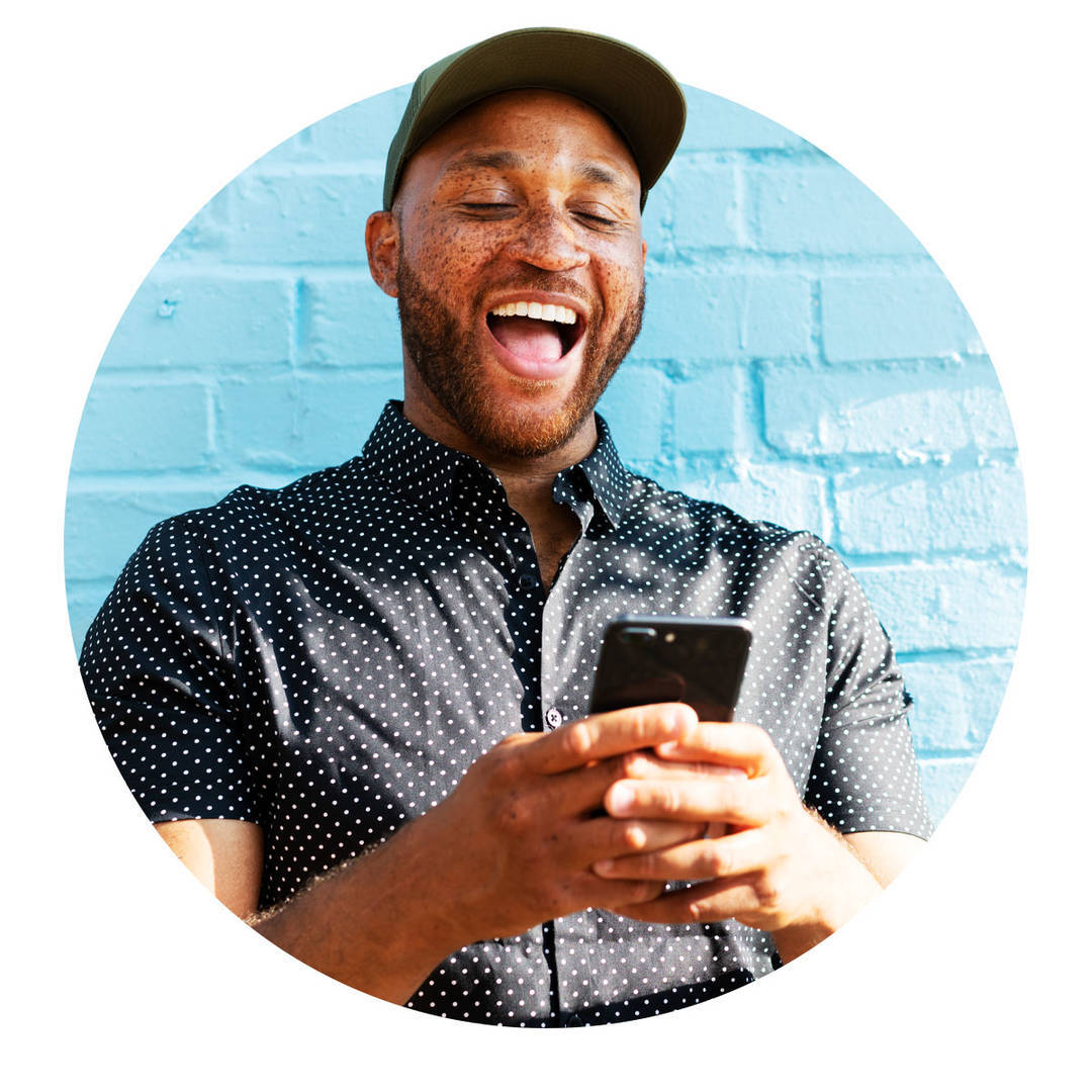 Man using his Face ID to log into the CommunityAmerica app.