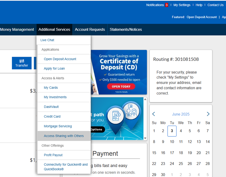Shared Account Access