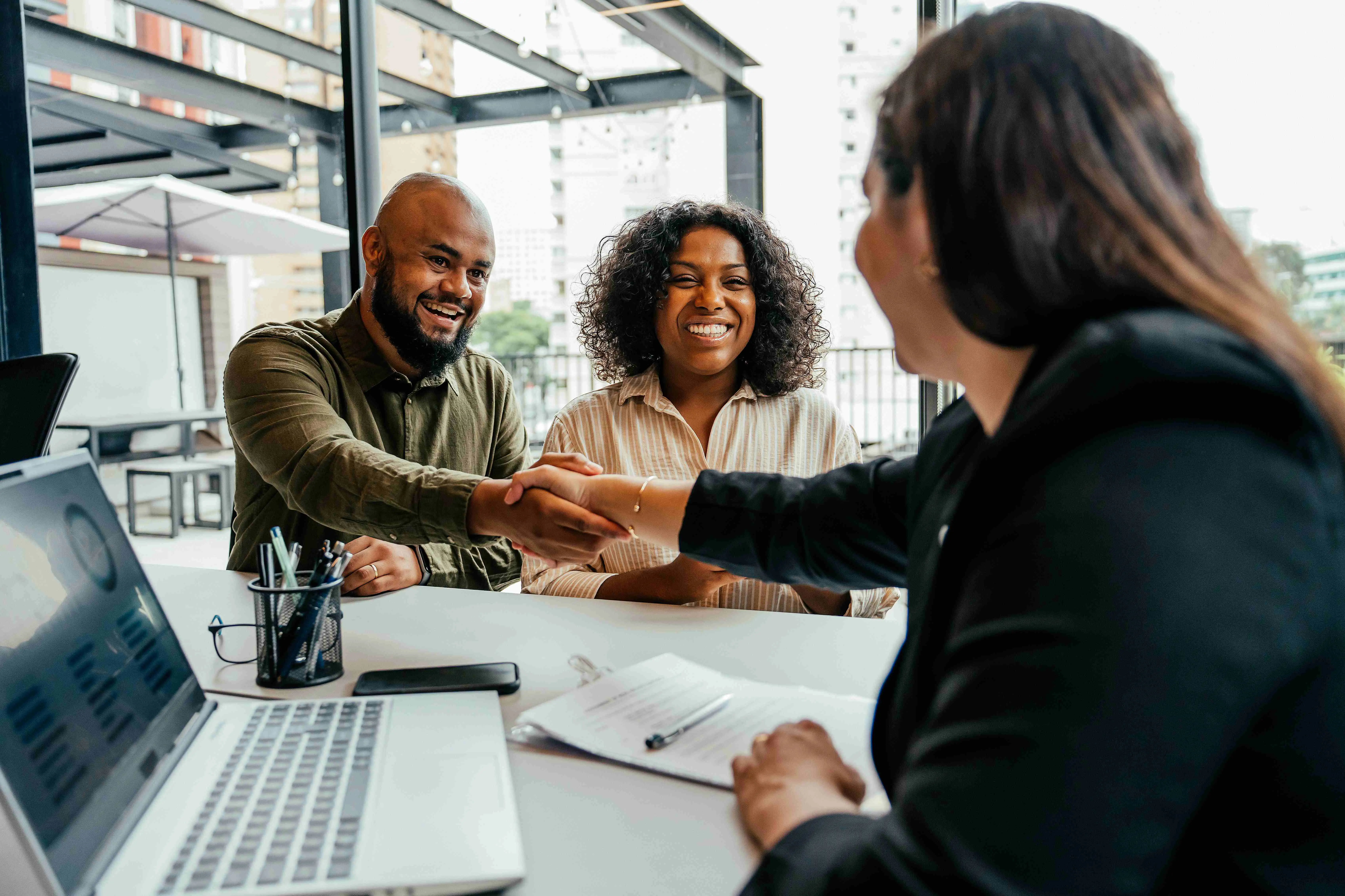 Couple Closing Real Estate Contract