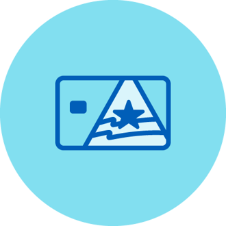 Credit card icon.