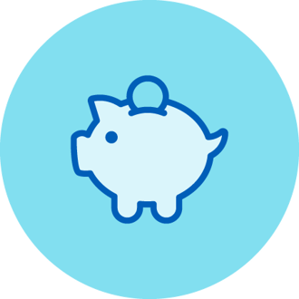 Piggy bank icon.