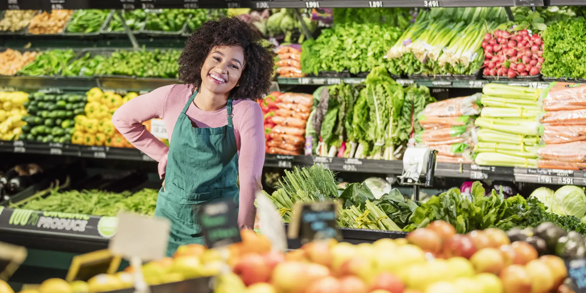 Woman in Grocery Store