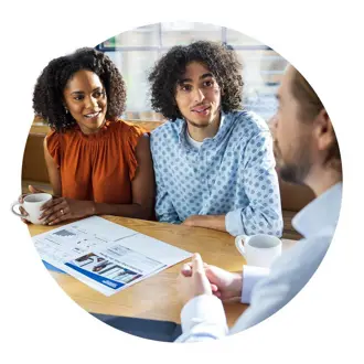 Couple Talking with Financial Advisor