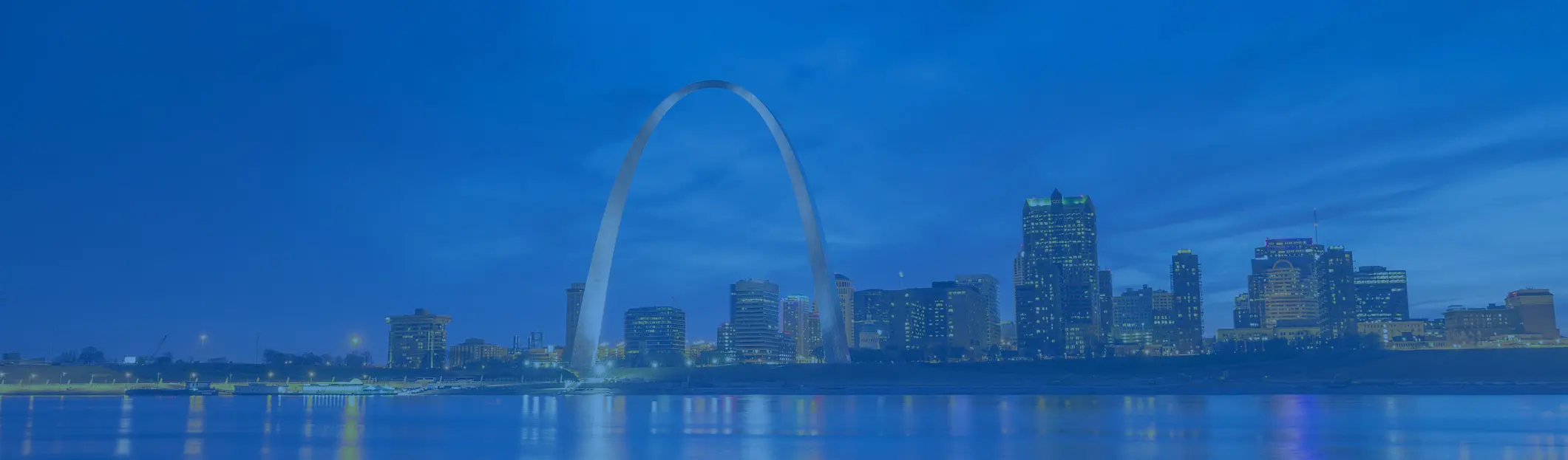 St. Louis Skyline Blue Overlay
